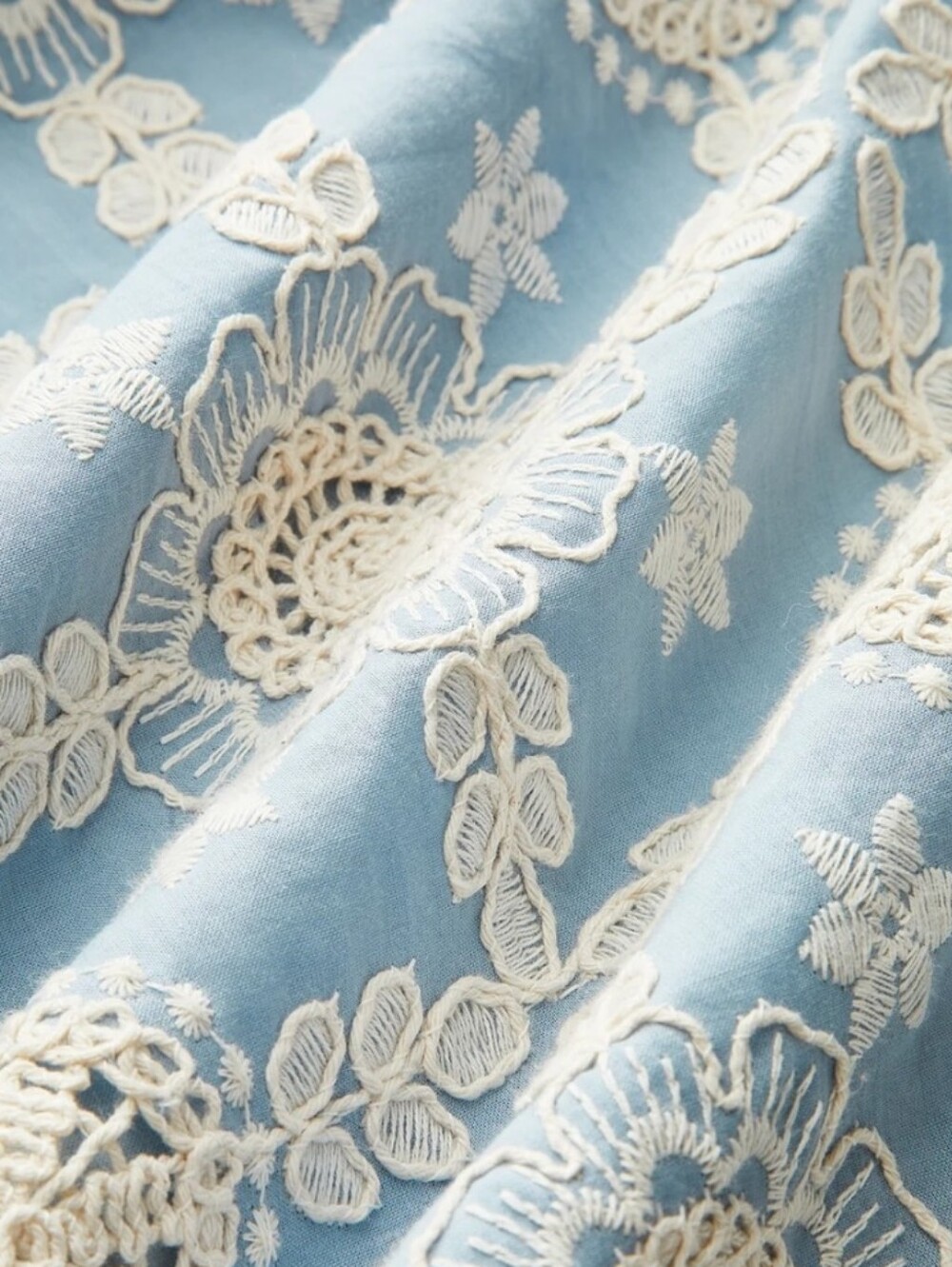 Embroidered Cotton Sleeveless Dress - Picture 7 of 9